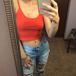 Fiery-orange crop top ✨